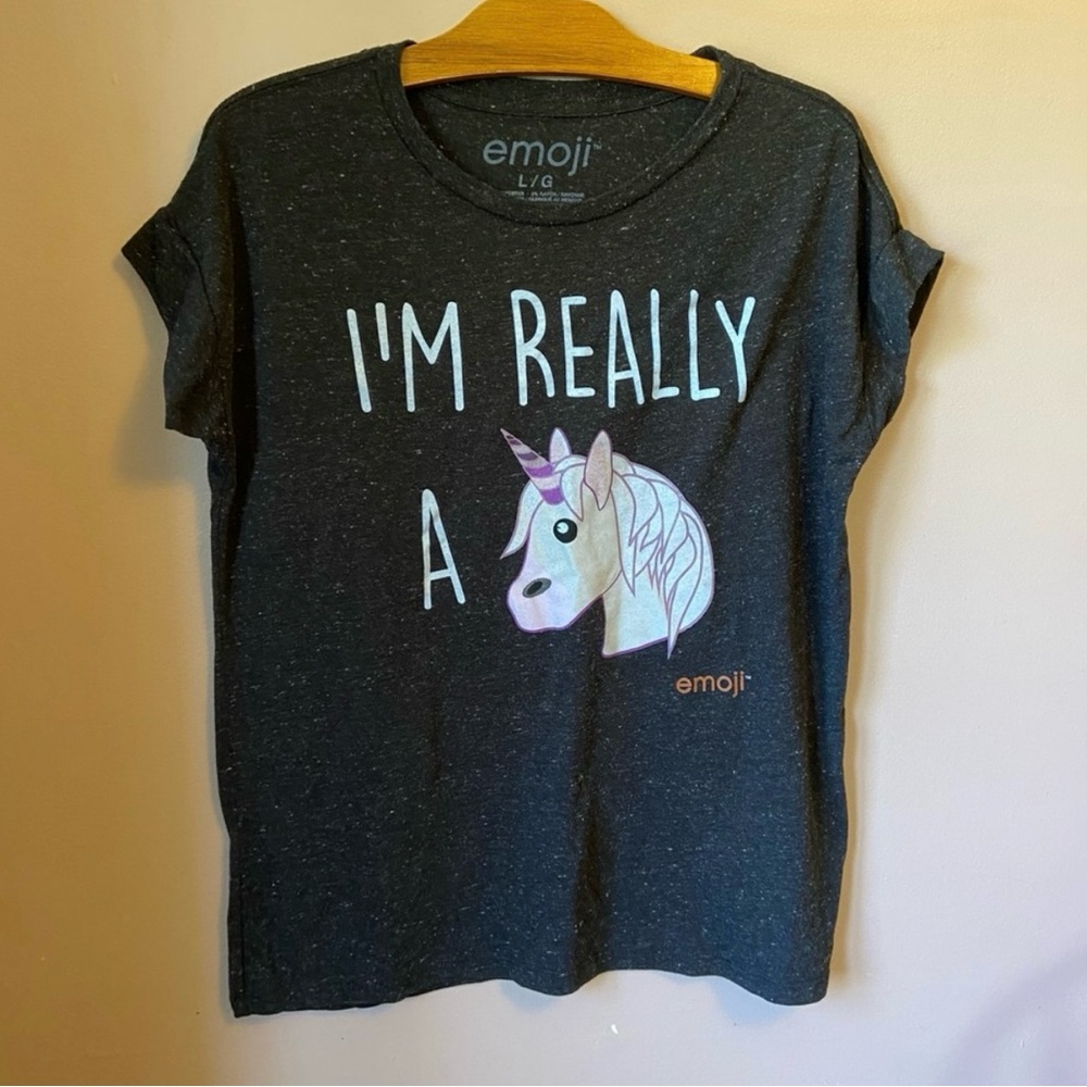 ✨3/$20✨ Emoji Women’s Short Sleeve Unicorn Graphic T-Shirt
